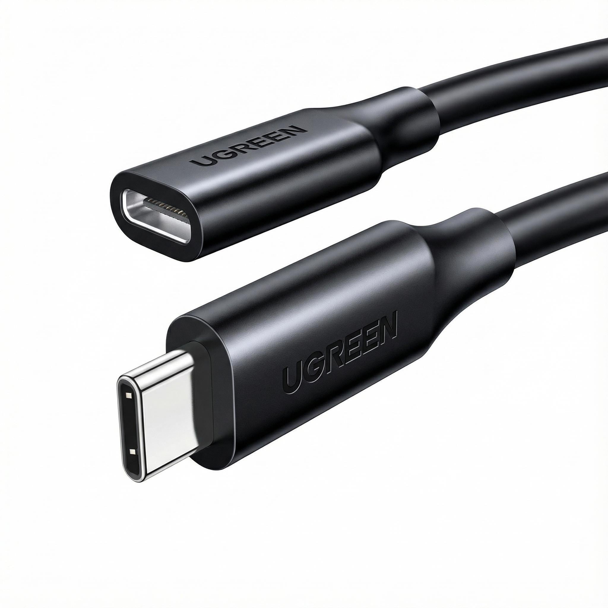 Кабель-удлинитель USB-C Ugreen US353 0,5 м 60 Вт 4K Черный (80122)