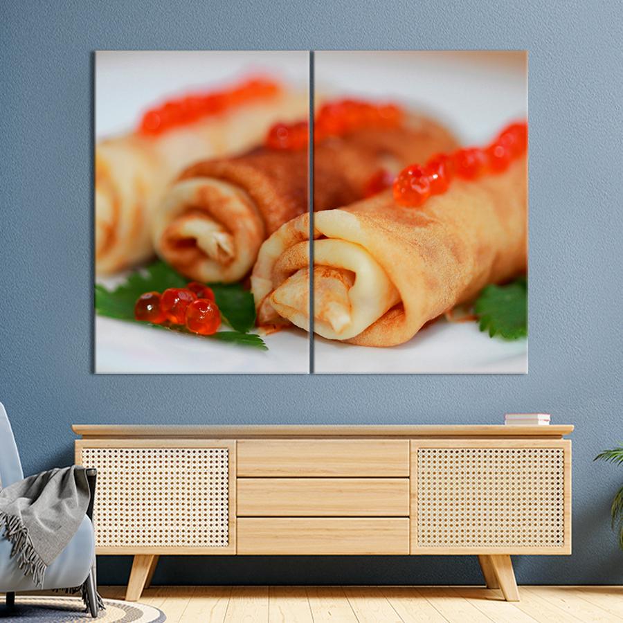 Настенний декор Вкусные блины с красной икрой 165x122 см (A495-2)