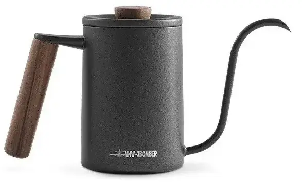 Чайник для кофе MHW-3BOMBER с длинным носиком из нержавейки 600 мл Черный (BK5996B)