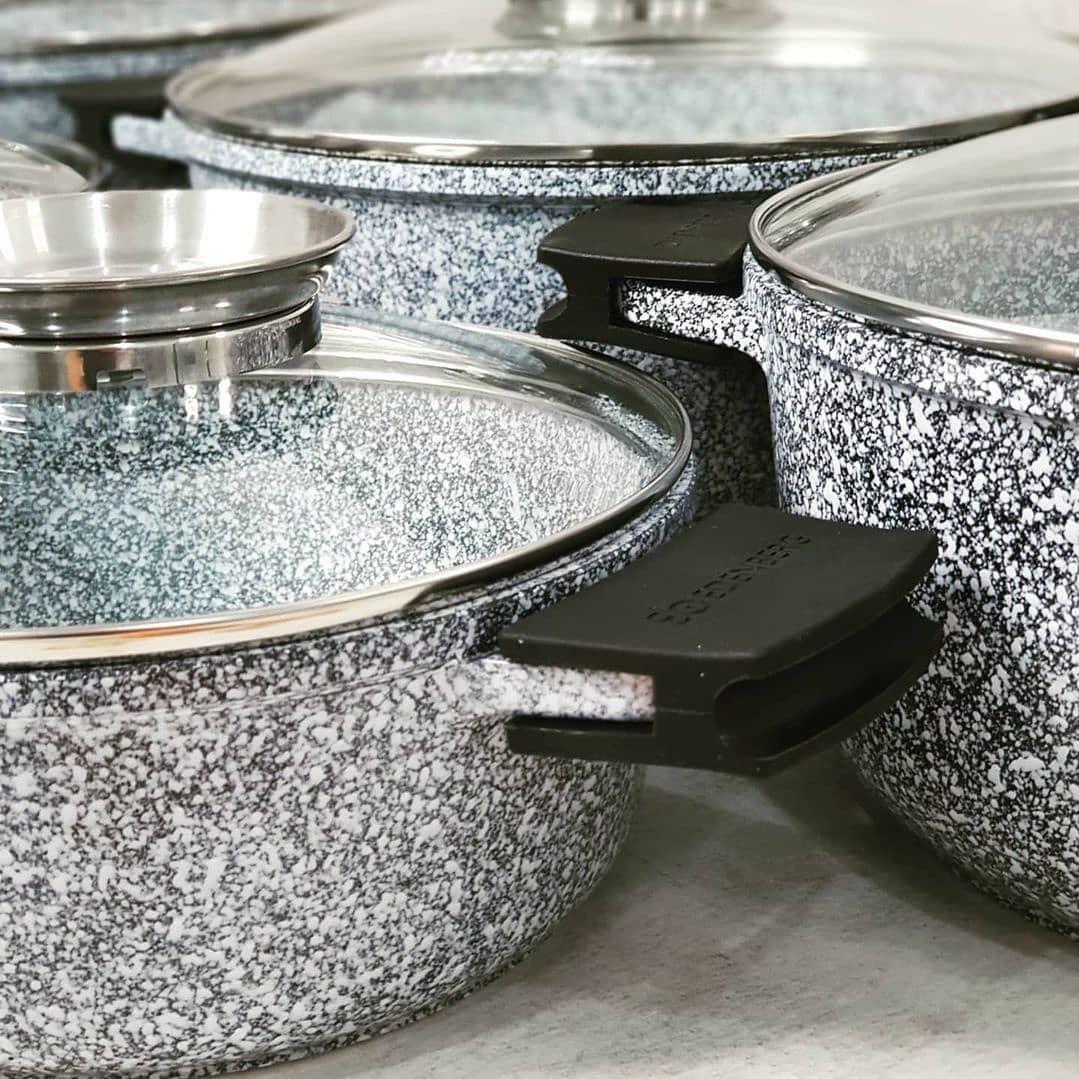 Набор кастрюль для индукционных плит с гранитным покрытием Edenberg EB-8020 6 пр. Серый - фото 7