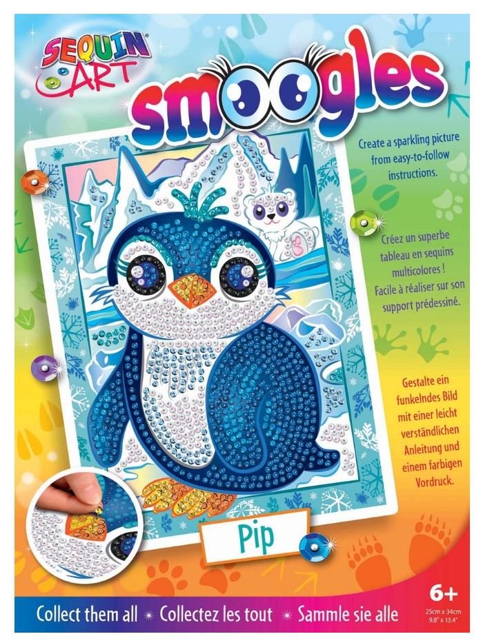 Детская картина из блесток Sequin Art Smoogles Пингвин 25х34 см от 6 лет (SA1817)