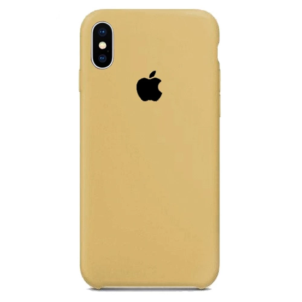 Силиконовый Чехол Накладка Silicone Case для iPhone Xs Max Gold