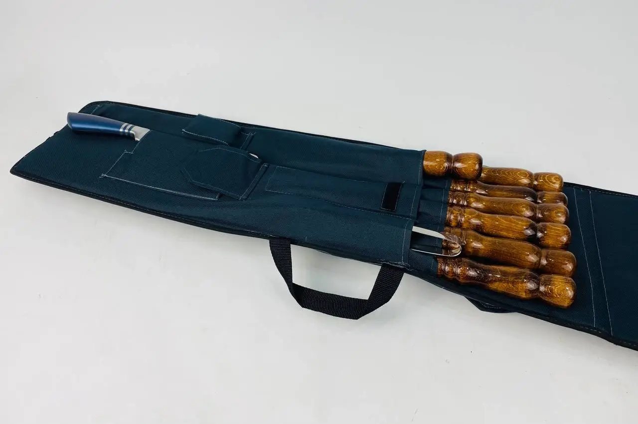 Набір шампурів у м'якому чохлі Приклад №2 з нержавіючої сталі (2-10-NB-2233) - фото 4 Набір шампурів у м'якому чохлі Приклад №2 з нержавіючої сталі (2-10-NB-2233) - фото 4