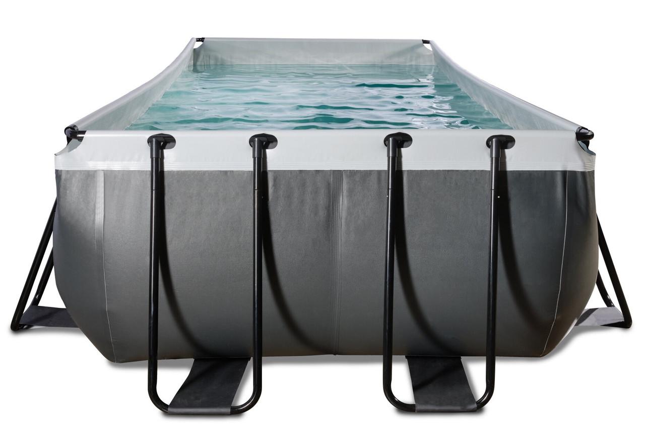 Бассейн каркасный Exit Toys с наземным куполом и нагревом воды 400х200х122 см Черная кожа (2423569812) - фото 3 Бассейн каркасный Exit Toys с наземным куполом и нагревом воды 400х200х122 см Черная кожа (2423569812) - фото 3