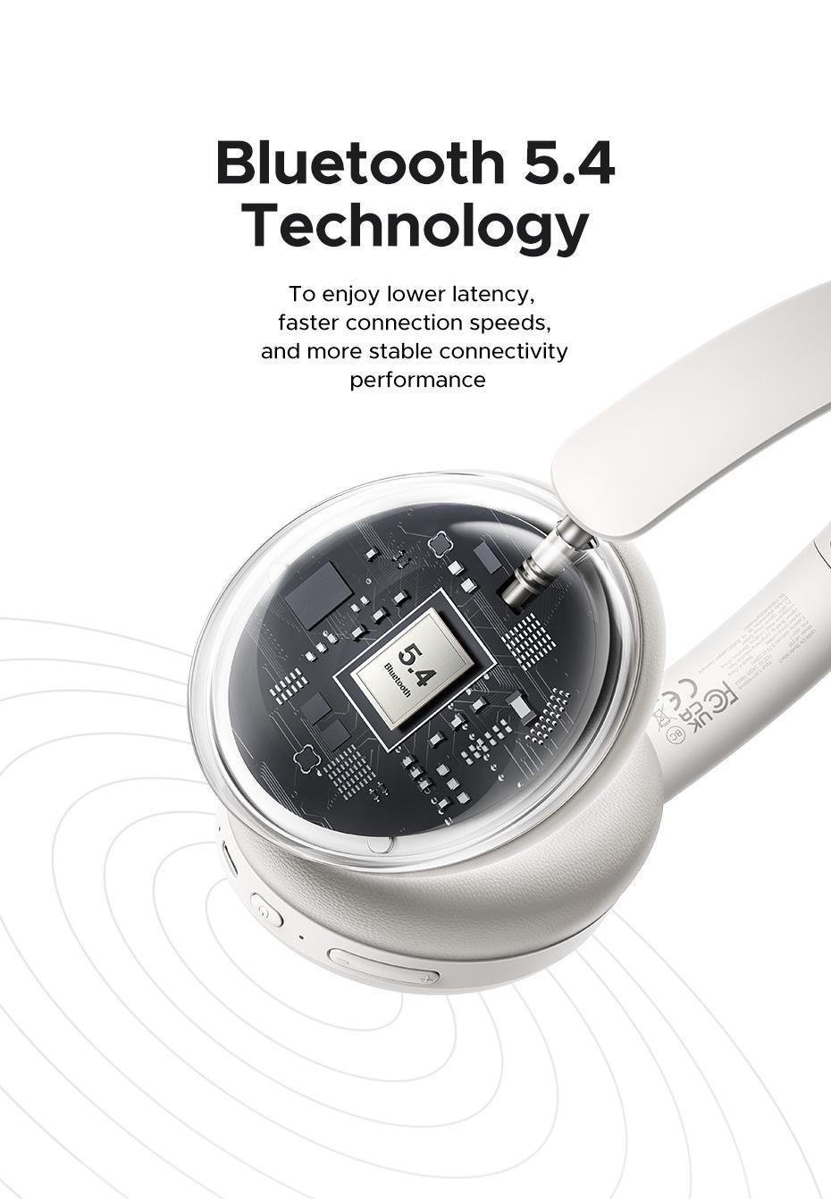 Навушники бездротові Ugreen повнорозмірні Bluetooth 5.4 40 мм Чорний (29516546) - фото 4 Навушники бездротові Ugreen повнорозмірні Bluetooth 5.4 40 мм Чорний (29516546) - фото 4