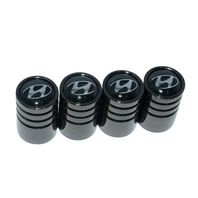 Набір ковпачків на ніпель для автомобіля SUNROZ Caps Long Hyundai 4 шт. Black Набір ковпачків на ніпель для автомобіля SUNROZ Caps Long Hyundai 4 шт. Black