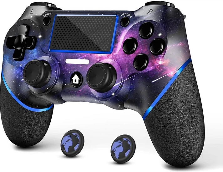 Геймпад беспроводной AceGamer AG001 для PS4 DualShock-совместимый Черный с принтом (2884548090)