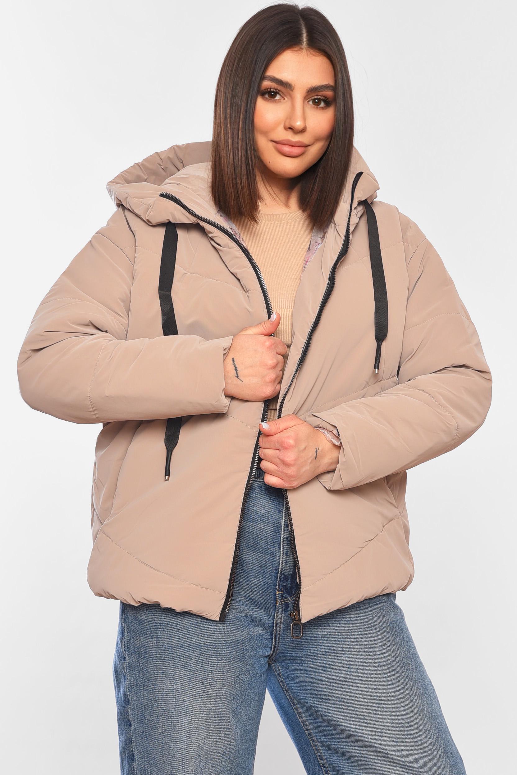 Куртка женская демисезонная р. 42 Бежевый (197810)