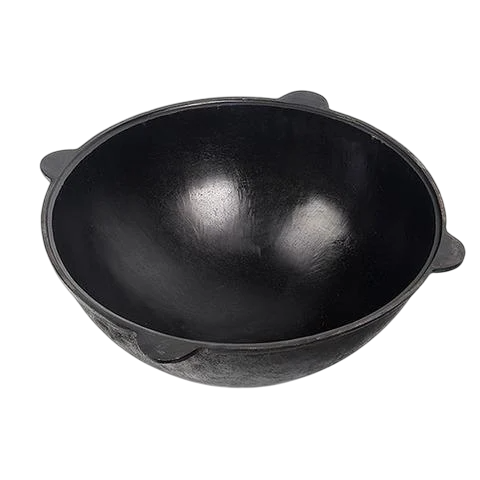 Котел узбекский чугунный Наманганский Davr Metall на 8 л с плоским дном и алюминиевой крышкой Черно-серый (124-131-UZ08) - фото 3 Котел узбекский чугунный Наманганский Davr Metall на 8 л с плоским дном и алюминиевой крышкой Черно-серый (124-131-UZ08) - фото 3