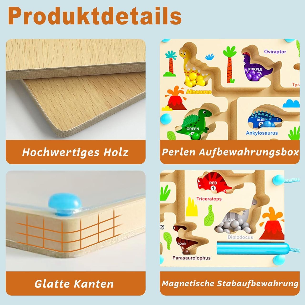 Настольная игра Магнитный лабиринт Динозавры развивающая детская - фото 6