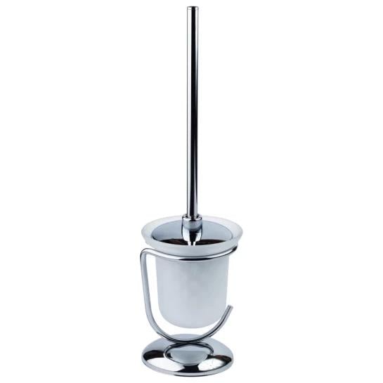 Йоржик для унітаза Kroner KRM Rizze-ACG322 підлоговий Хром/Білий (SVR-CV022910)