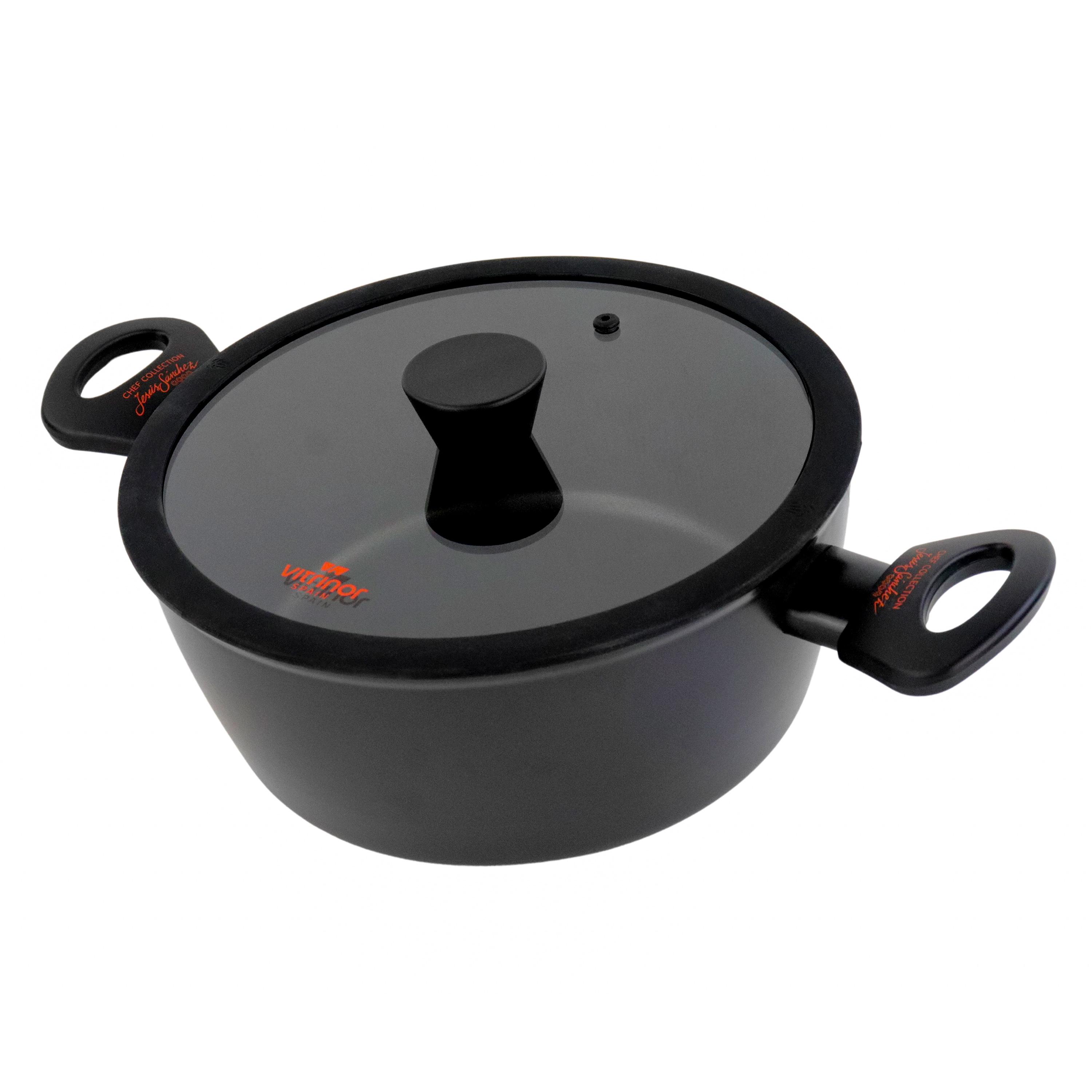 Каструля з кришкою Vitrinor CHEF COLLECTION з антипригарним покриттям 24 см 3,8 л (2112161) - фото 6 Каструля з кришкою Vitrinor CHEF COLLECTION з антипригарним покриттям 24 см 3,8 л (2112161) - фото 6