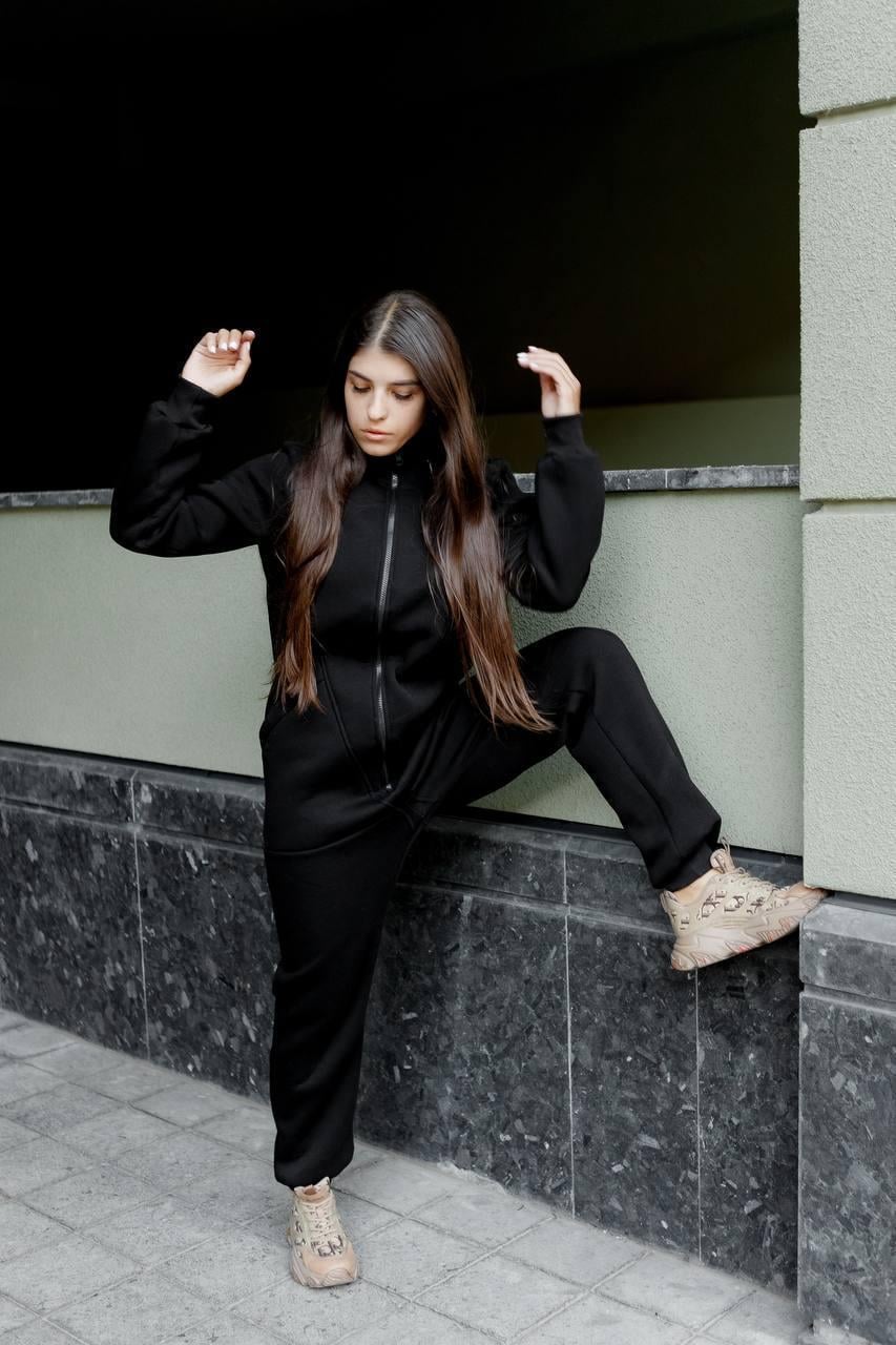 Комбинезон флисовый Клапан р. 44-46 Черный