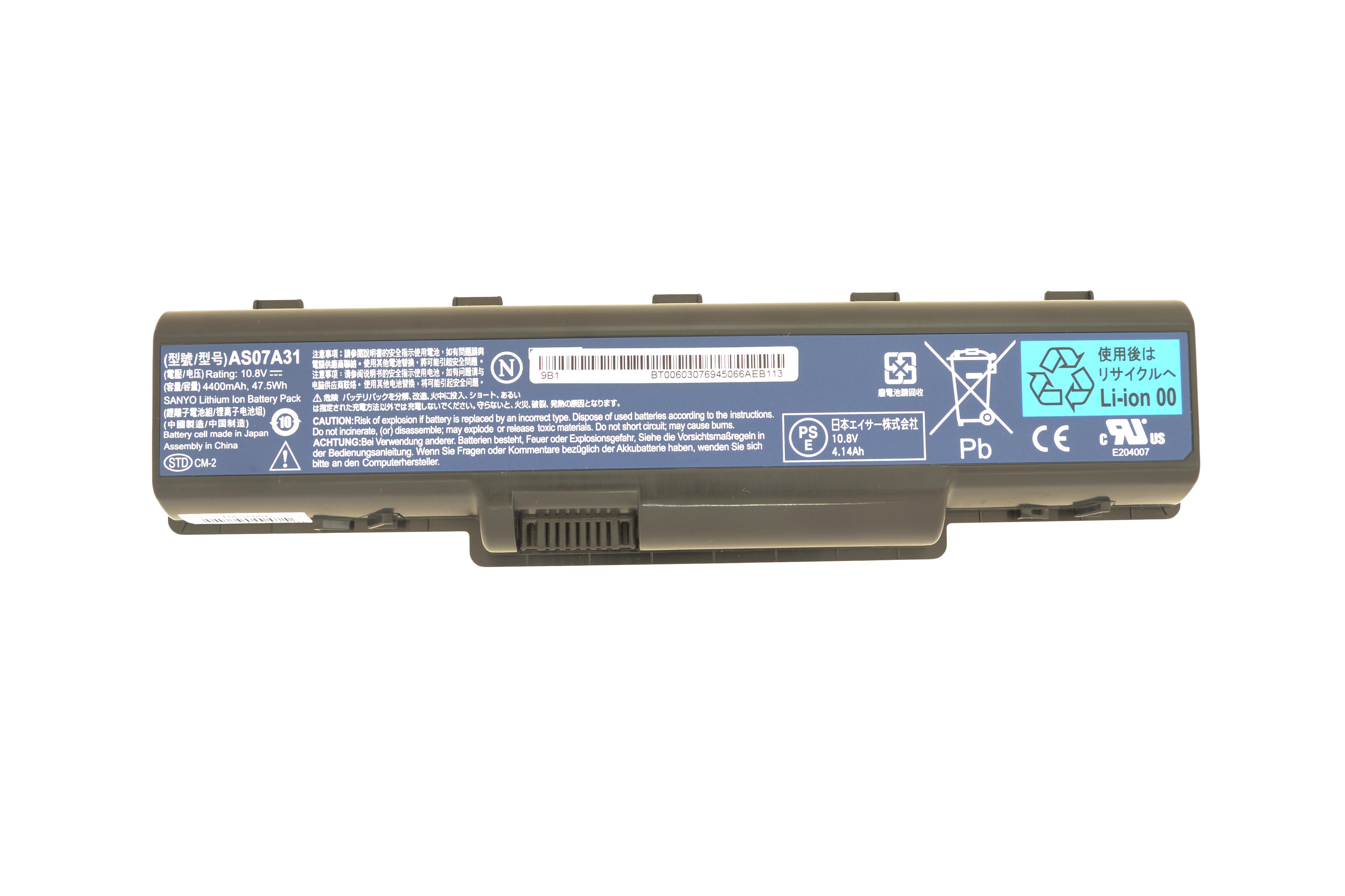 Аккумулятор для ноутбука Acer AS07A31 Aspire 2930 11.1V 4400 mAh (003162)