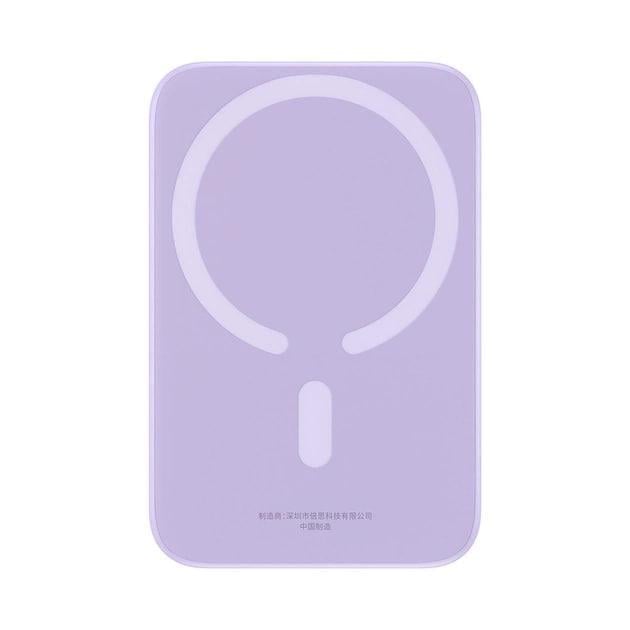 Повербанк Baseus Magnetic Mini 6000 mAh 20 W 2в1 QC3.0+PD3.0 с беспроводной зарядкой Qi 15 W Purple (P10059002513-00)