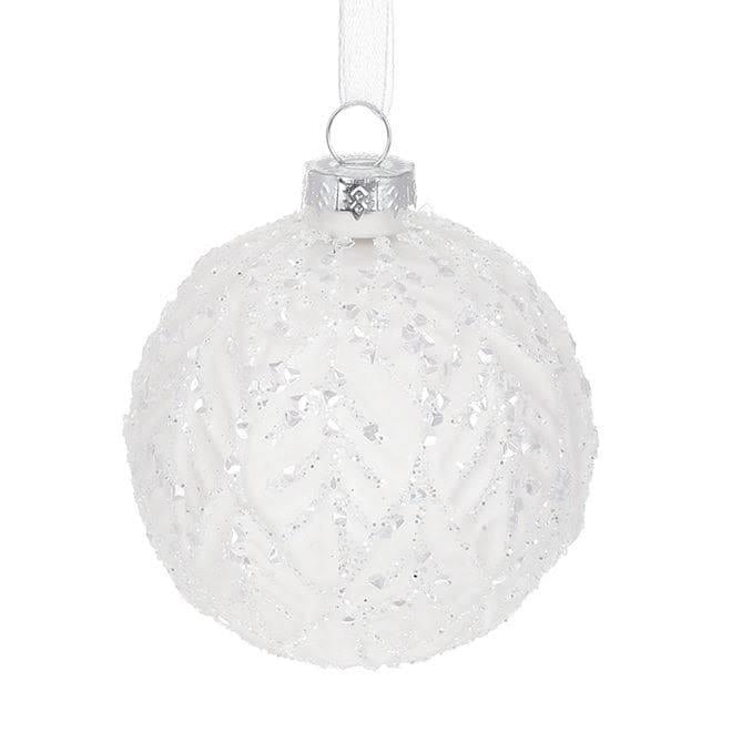 Набор шариков стеклянных новогодних 8 см 6 шт. (12605)