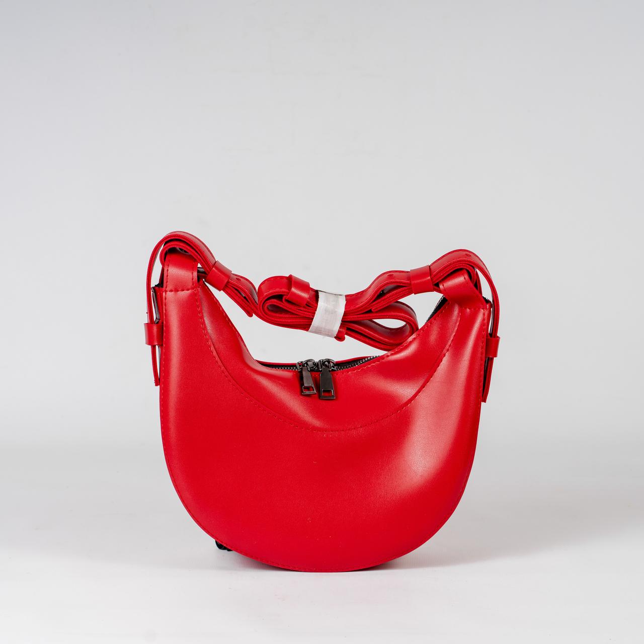 Сумка женская хобо KVITUCHA №54-24 с длинным ремешком Красный - фото 1