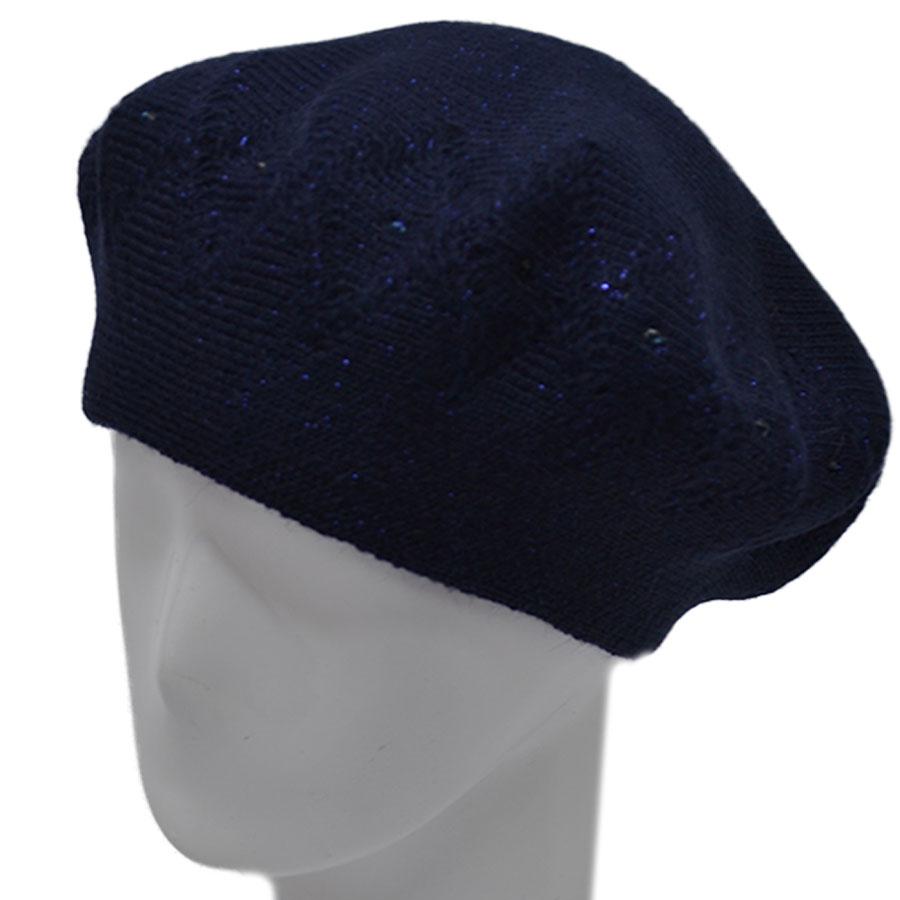 Берет женский Lirus Варена двойной шерстяной Синий (70116)