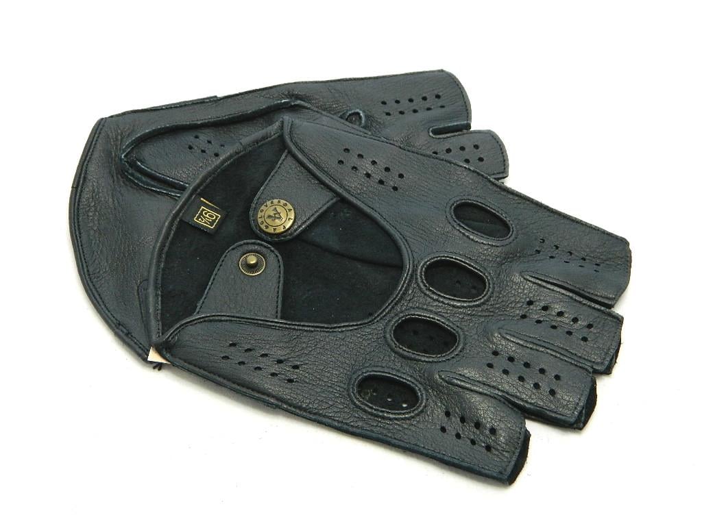 Перчатки мужские Alpa Gloves автомобильные натуральная кожа митенки р. 8 Черный (703-15-8) - фото 5