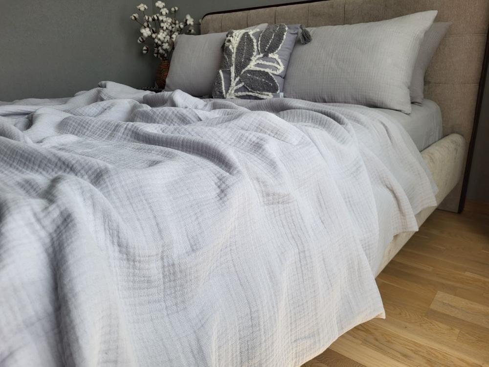 Покривало муслін 180x220 см Single Grey (11020) - фото 4