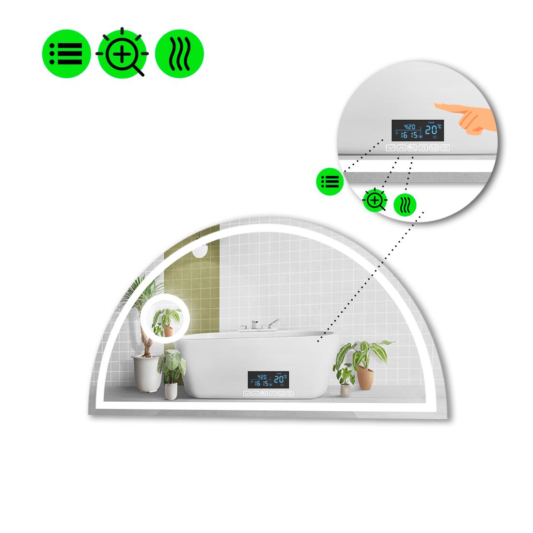 Зеркало с LED подсветкой Cerhio 1 с Smart-блоком 90x45 см (8995150)