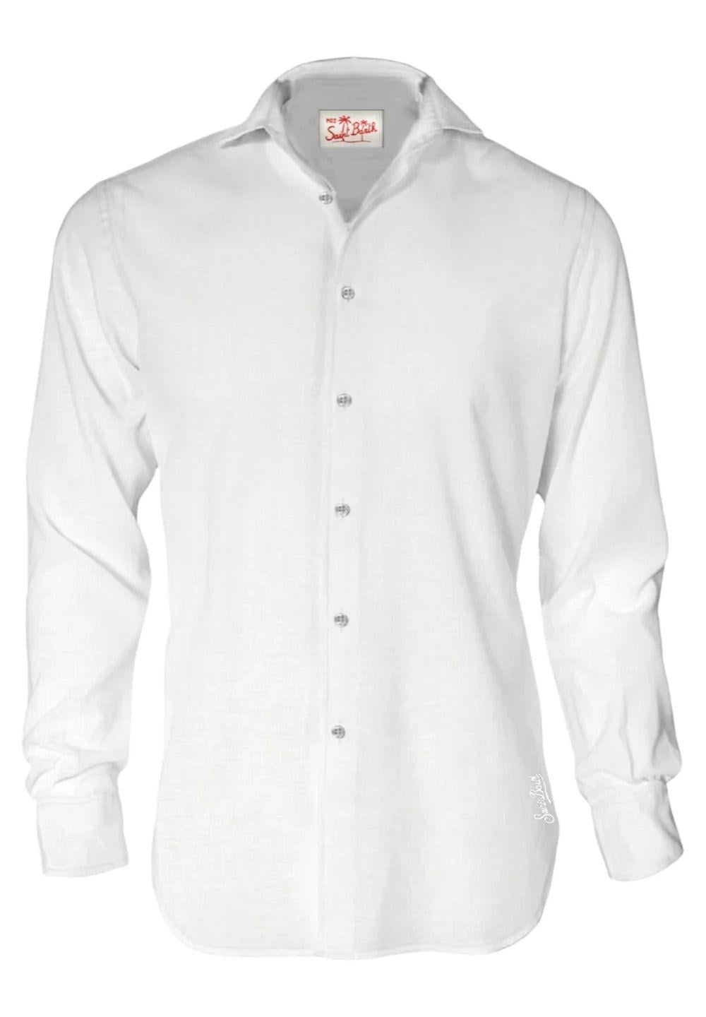 Сорочка лляна чоловіча MC2 Saint Barth XL Білий (PAMP001-01white)