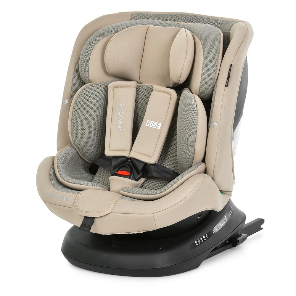 Автокресло El Camino i-RISE ME 1207 от рождения до 12 лет isofix поворот 360 0-36 кг Beige (34087534)