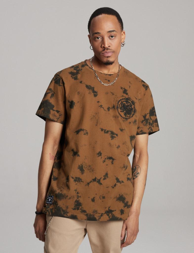 Футболка чоловіча Diverse CALI TIE 02 L Коричневий (5902598830630)