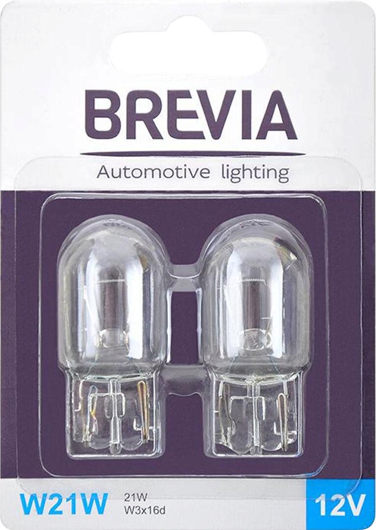 Лампочка без цоколя Brevia W21W 12V-21Вт W3x16d 2 шт. Белый