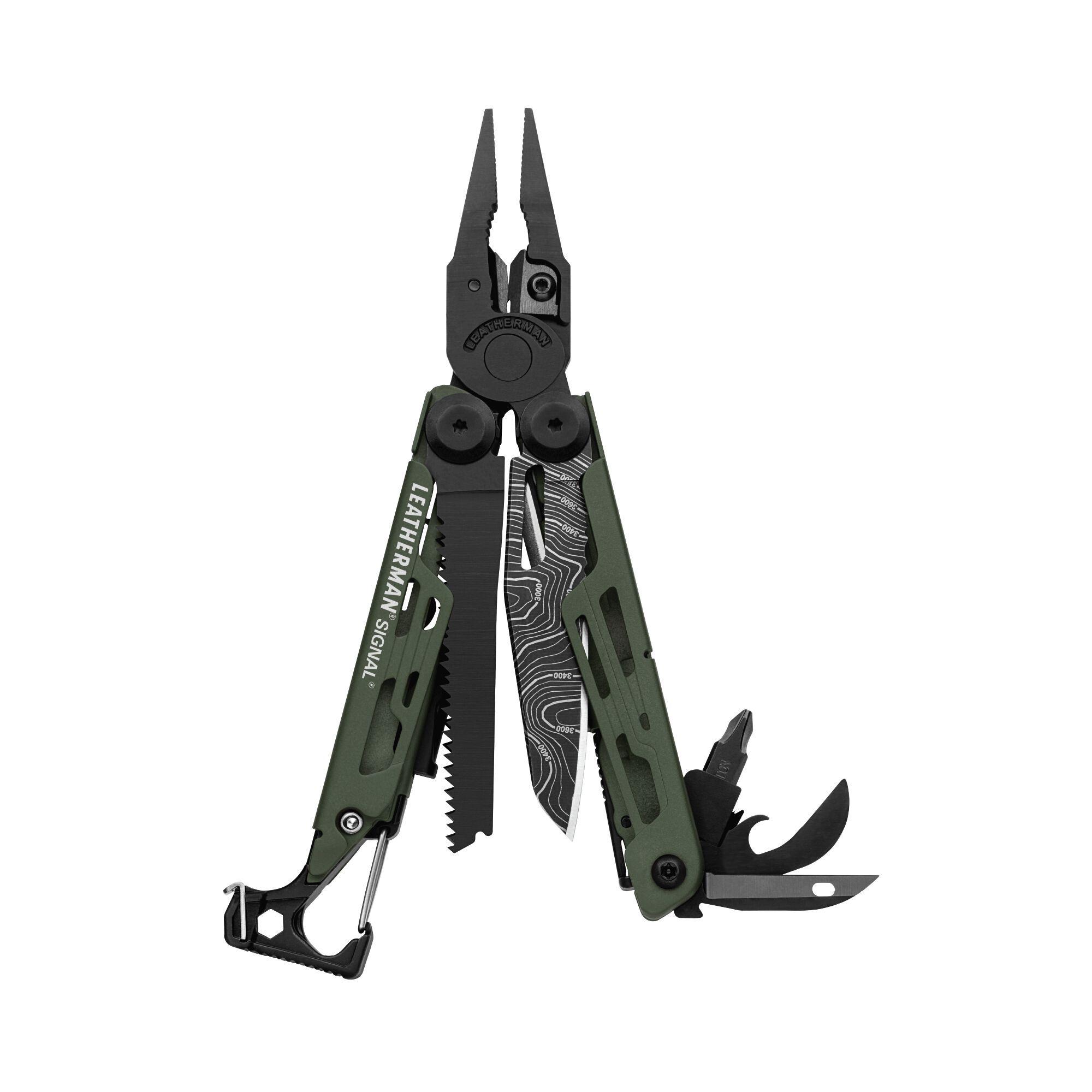 Мультиинструмент Leatherman Signal Green Topo 19 функций в чехле (832692)