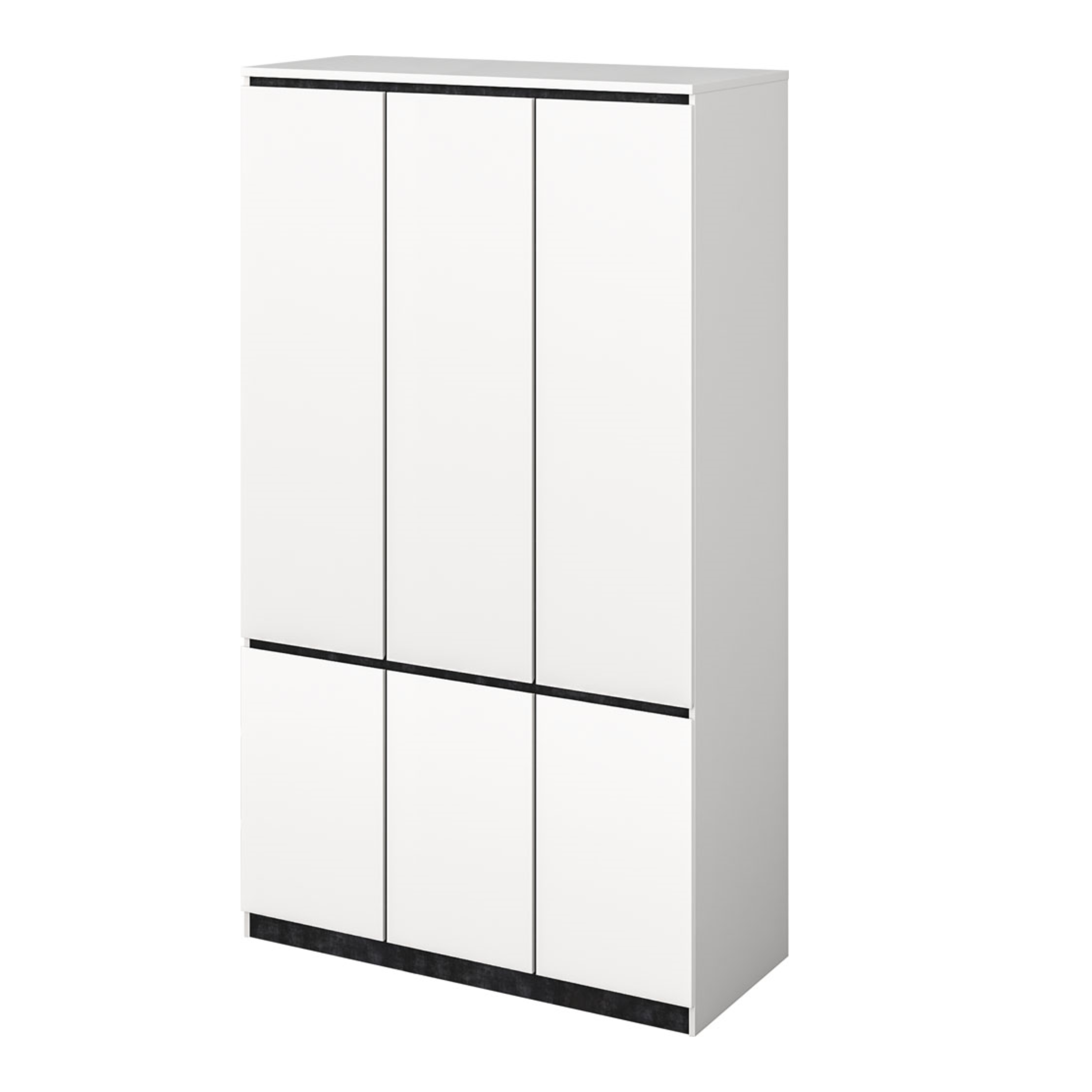 Шкаф распашный Світ Меблів Мия 3Д+3Д Нимфея альба/Бетон темный Шкаф распашный Світ Меблів Мия 3Д+3Д Нимфея альба/Бетон темный