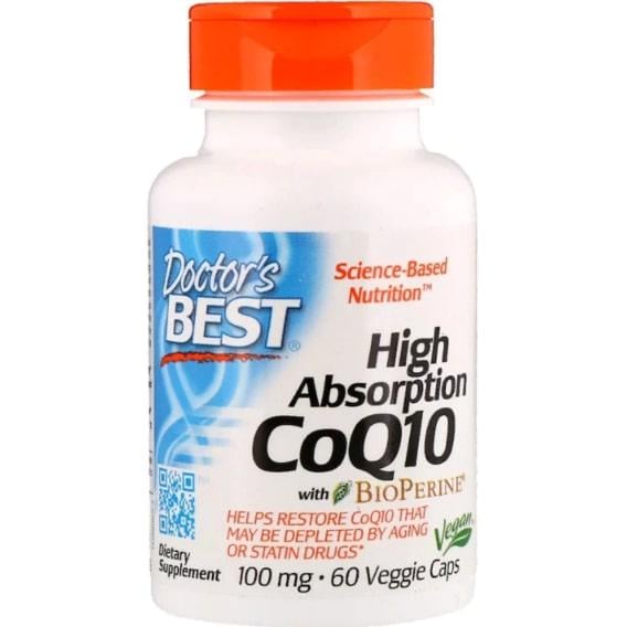 Коензим Doctor's Best High Absorption CoQ10 with BioPerine 100 мг 60 Veg Caps (DRB-00069)