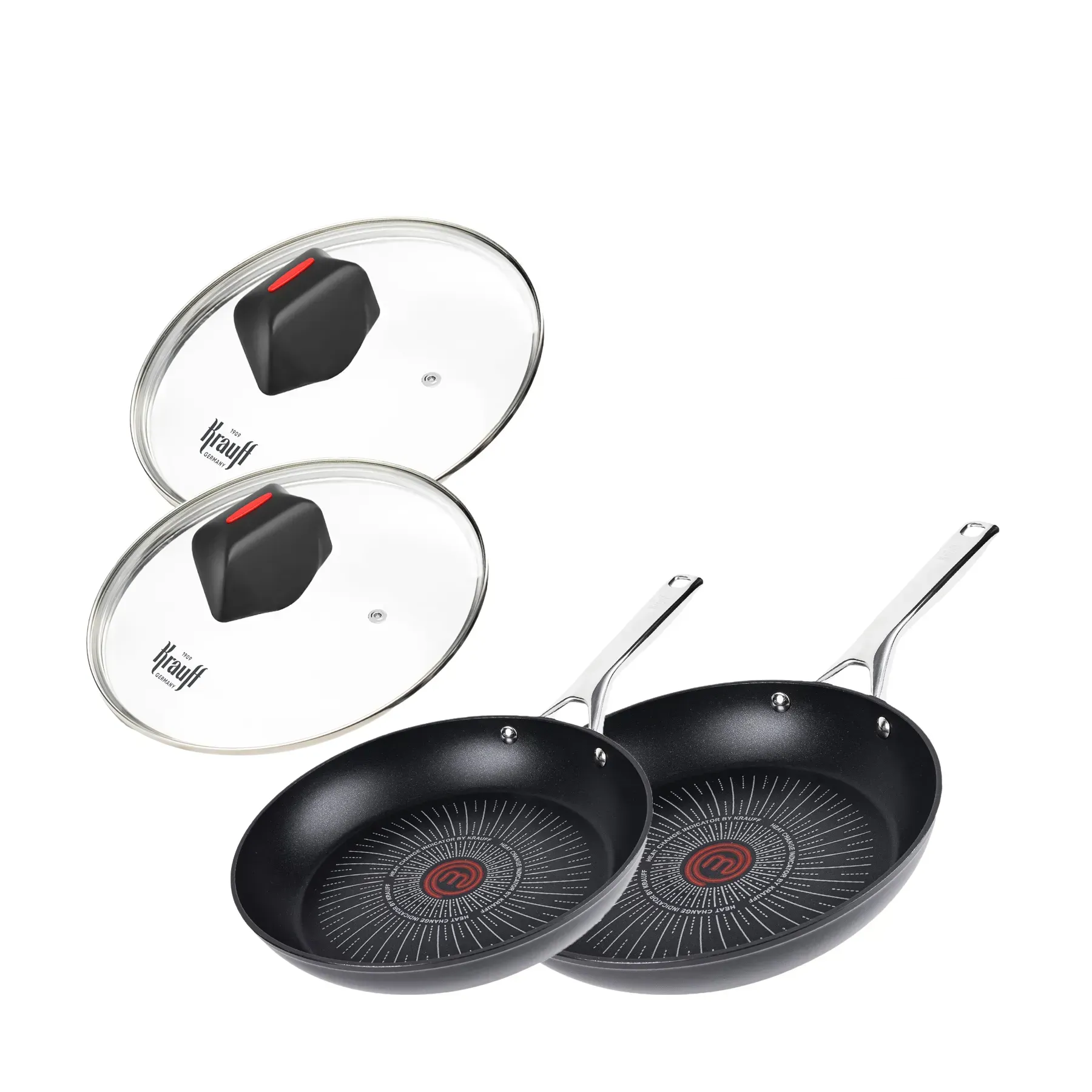 Набор сковородок Krauff Master Chef с крышками и кухонными принадлежностями 20/26 см (55-333-533) - фото 4 Набор сковородок Krauff Master Chef с крышками и кухонными принадлежностями 20/26 см (55-333-533) - фото 4