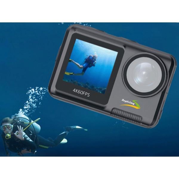 Видеокамера цифровая Aspiring 86ASZE21PB Wi-Fi Repeat 4 ULTRA HD 4K DUAL SCREEN (579054) - фото 5