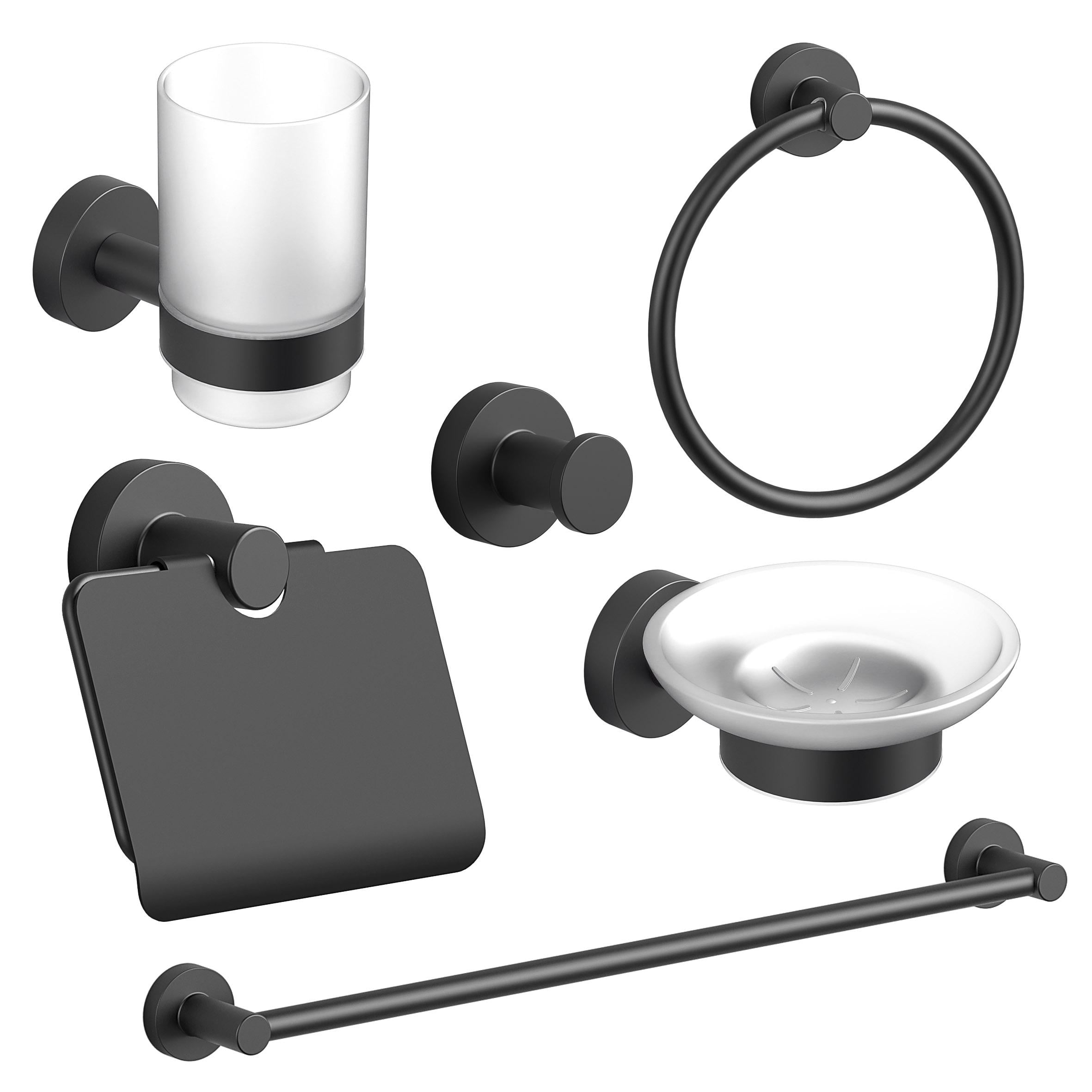 Набор аксессуаров для ванной SONIA ASTRAL KIT 6 шт. Black (185214)