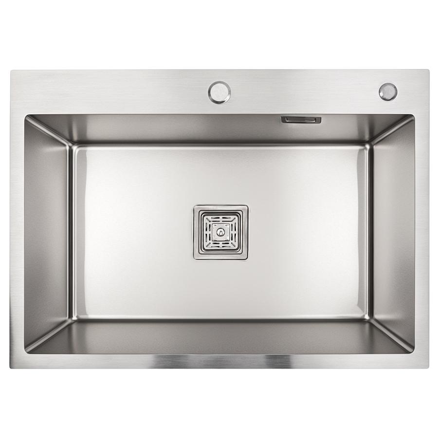 Мойка кухонная Platinum PLS-A37022 прямоугольная из нержавеющей стали 700x500 мм (176431)