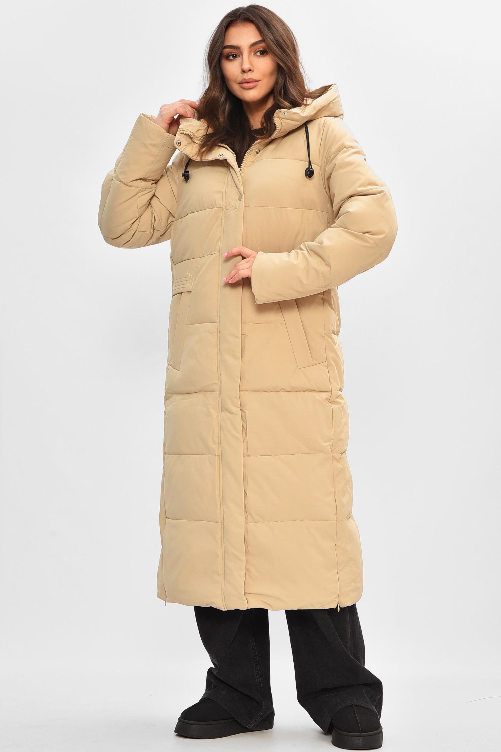 Куртка женская удлиненная зимняя XL Светло-бежевый (207188) Куртка женская удлиненная зимняя XL Светло-бежевый (207188)