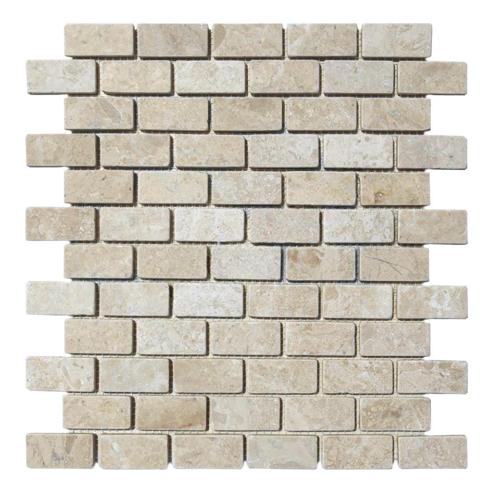 Мозаика из мрамора Матовая МКР-11СВ 47x23 мм Victoria Beige (000681)