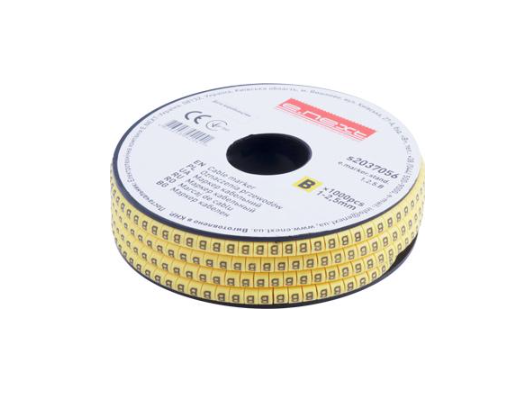 Маркер кабельний E.NEXT e.marker.stand.1.2.5.B символ B 1-2,5 мм2 1000 шт./рул. Жовтий (s2037056)