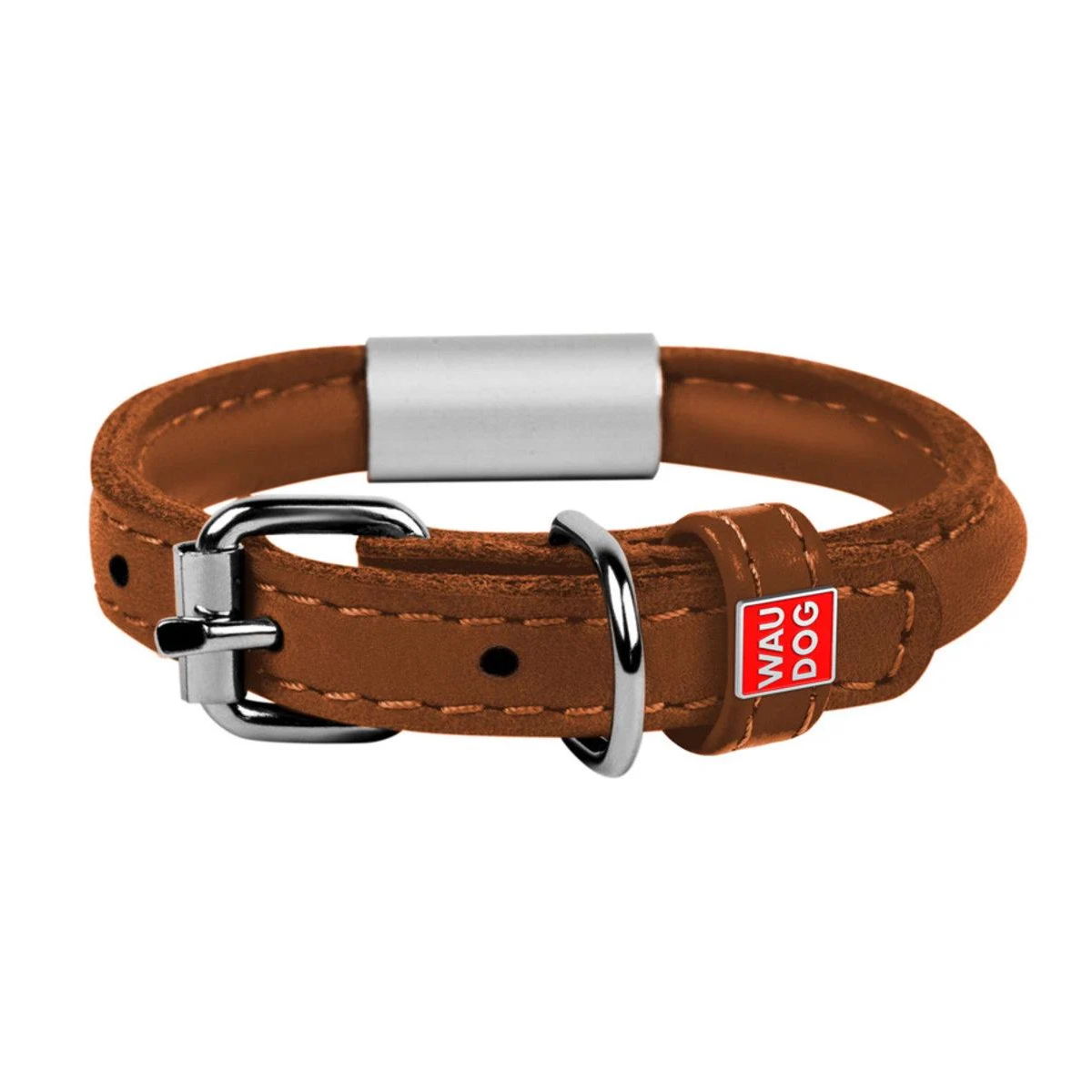Нашийник Waudog SOFT круглий з адресником 6 мм 17-20 см Коричневий Нашийник Waudog SOFT круглий з адресником 6 мм 17-20 см Коричневий