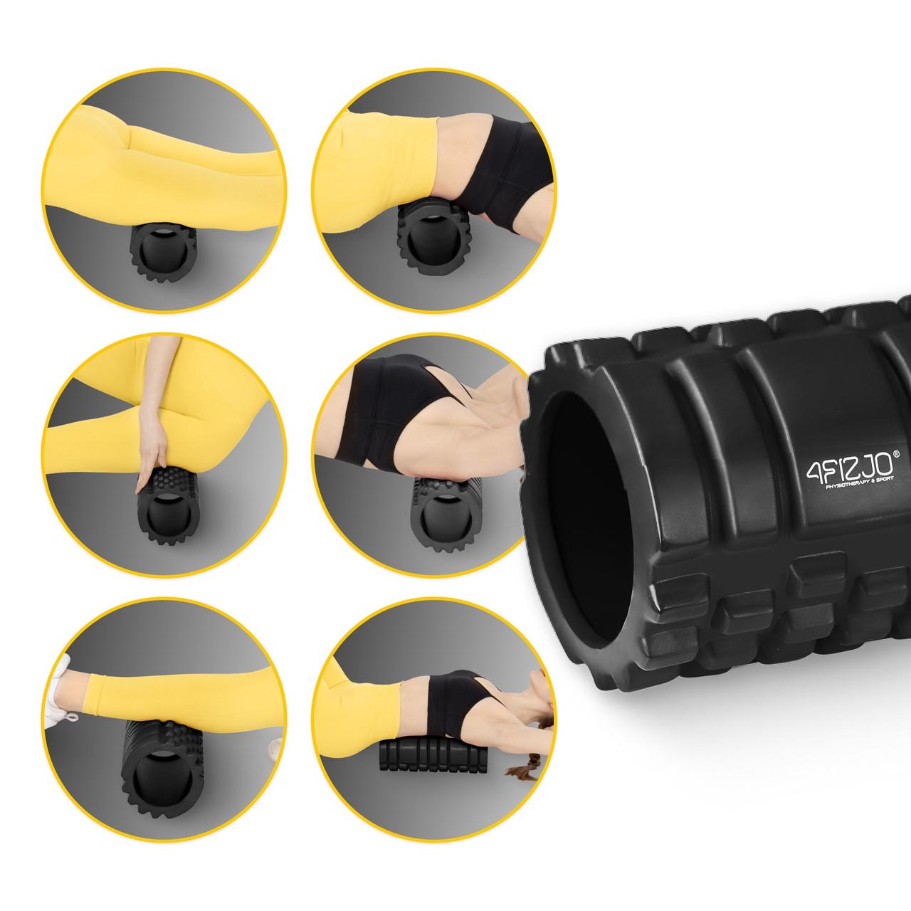 Ролик масажний 4FIZJO 33x14 см Black (P-5907222931004) - фото 6 Ролик масажний 4FIZJO 33x14 см Black (P-5907222931004) - фото 6