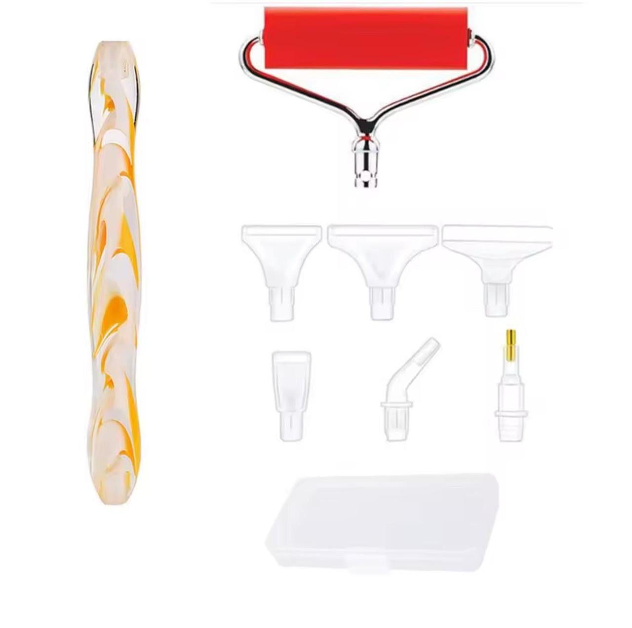 Стилус для алмазной мозаики с валиком Желтый Стилус для алмазной мозаики с валиком Желтый