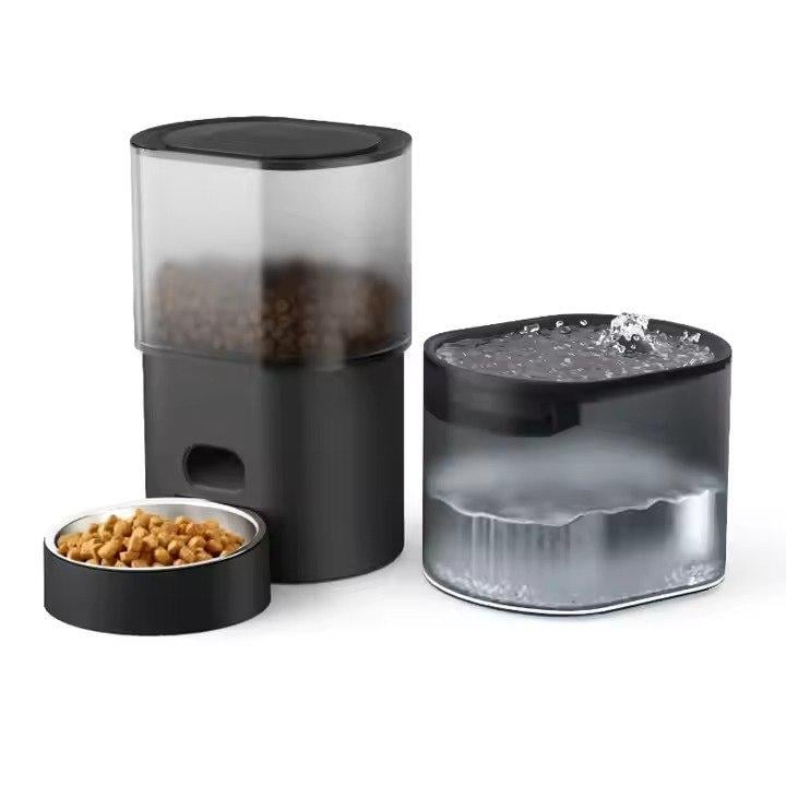 Фонтан-поилка и автоматическая кормушка для кошек и собак Fudajo 2в1 Wi-Fi Черный (2377623822) Фонтан-поилка и автоматическая кормушка для кошек и собак Fudajo 2в1 Wi-Fi Черный (2377623822)