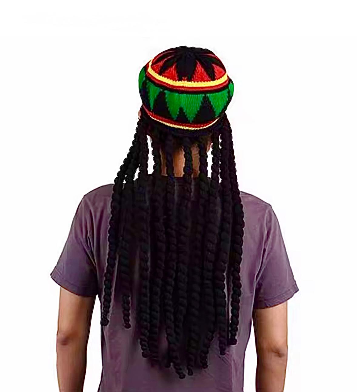 Шапка Wuke Боб Марли Ямайка с дредами унисекс one size - фото 4