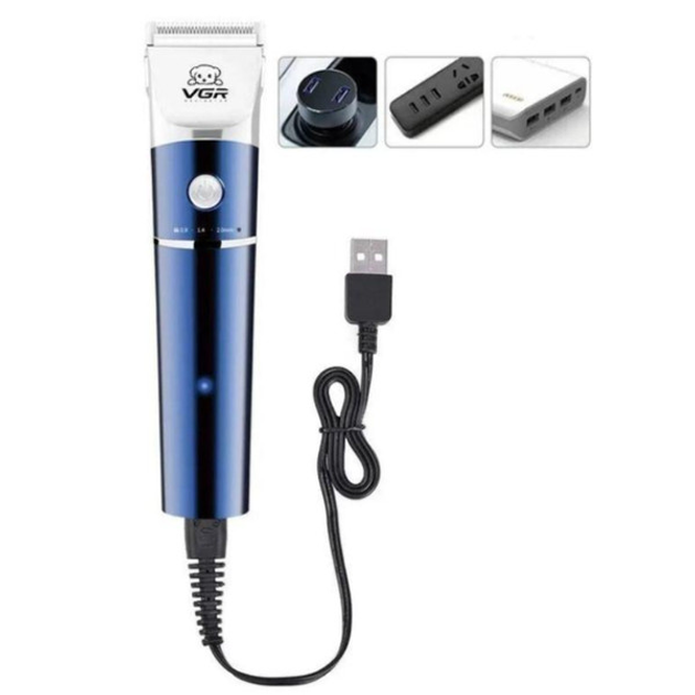 Машинка для стрижки собак та котів акумуляторний VGR V-098 Синій - фото 5 Машинка для стрижки собак та котів акумуляторний VGR V-098 Синій - фото 5