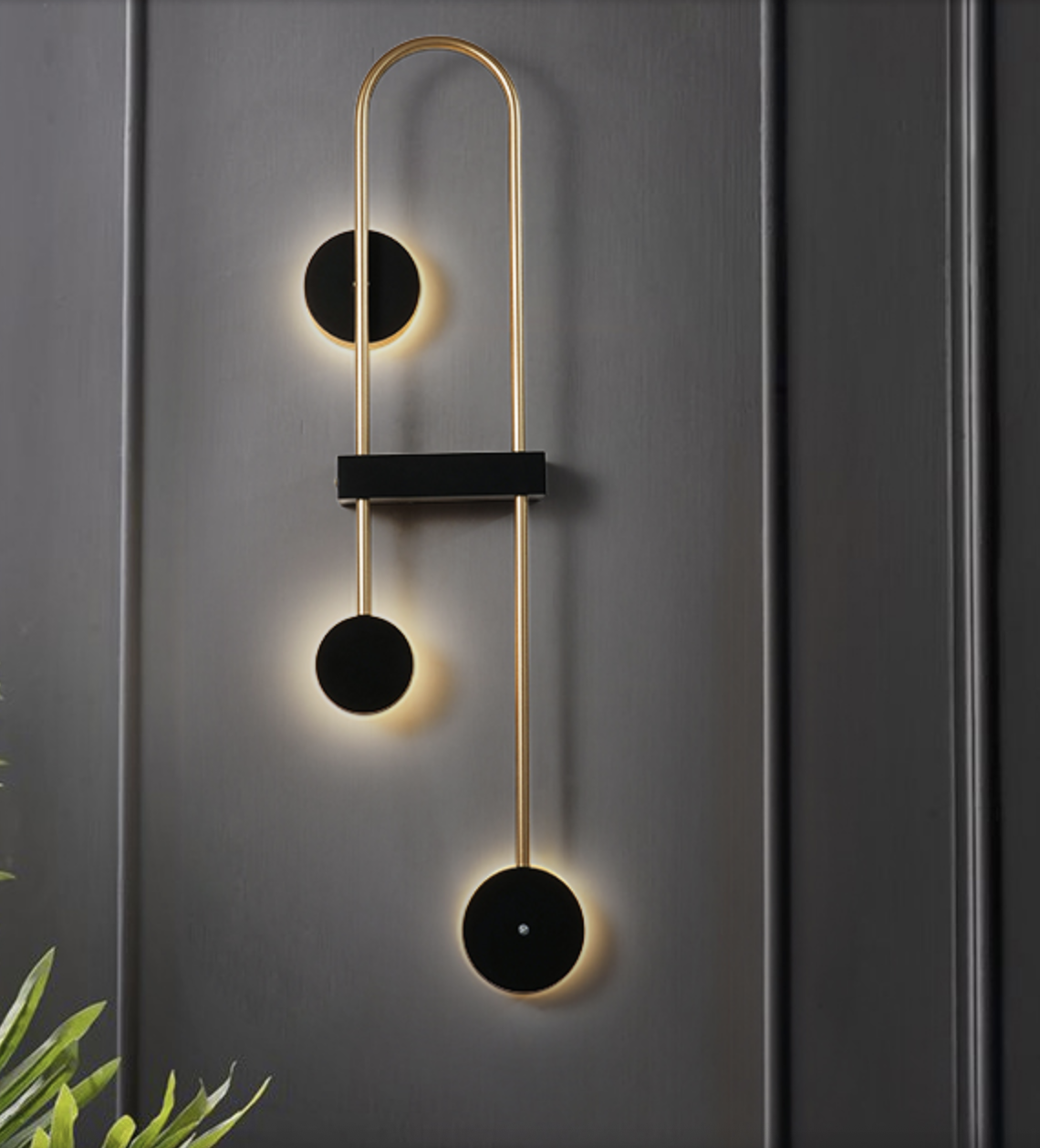 Настенные светильники Molecular Wall Lamp (054816/3 w bk - gd)