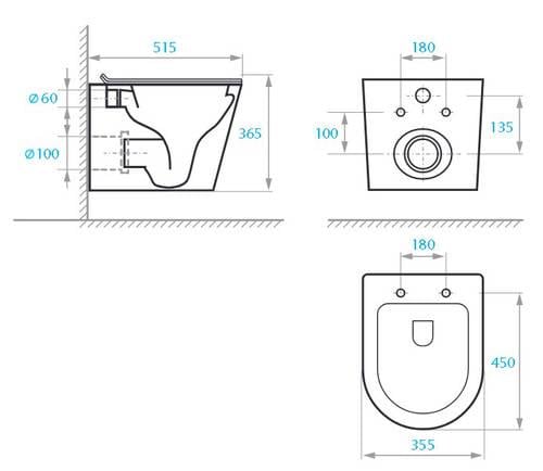 Комплект инсталляции Grohe Rapid SL с подвесным унитазом Orion Tornado Slim Duroplast/Soft-close (OT3884000G) - фото 4