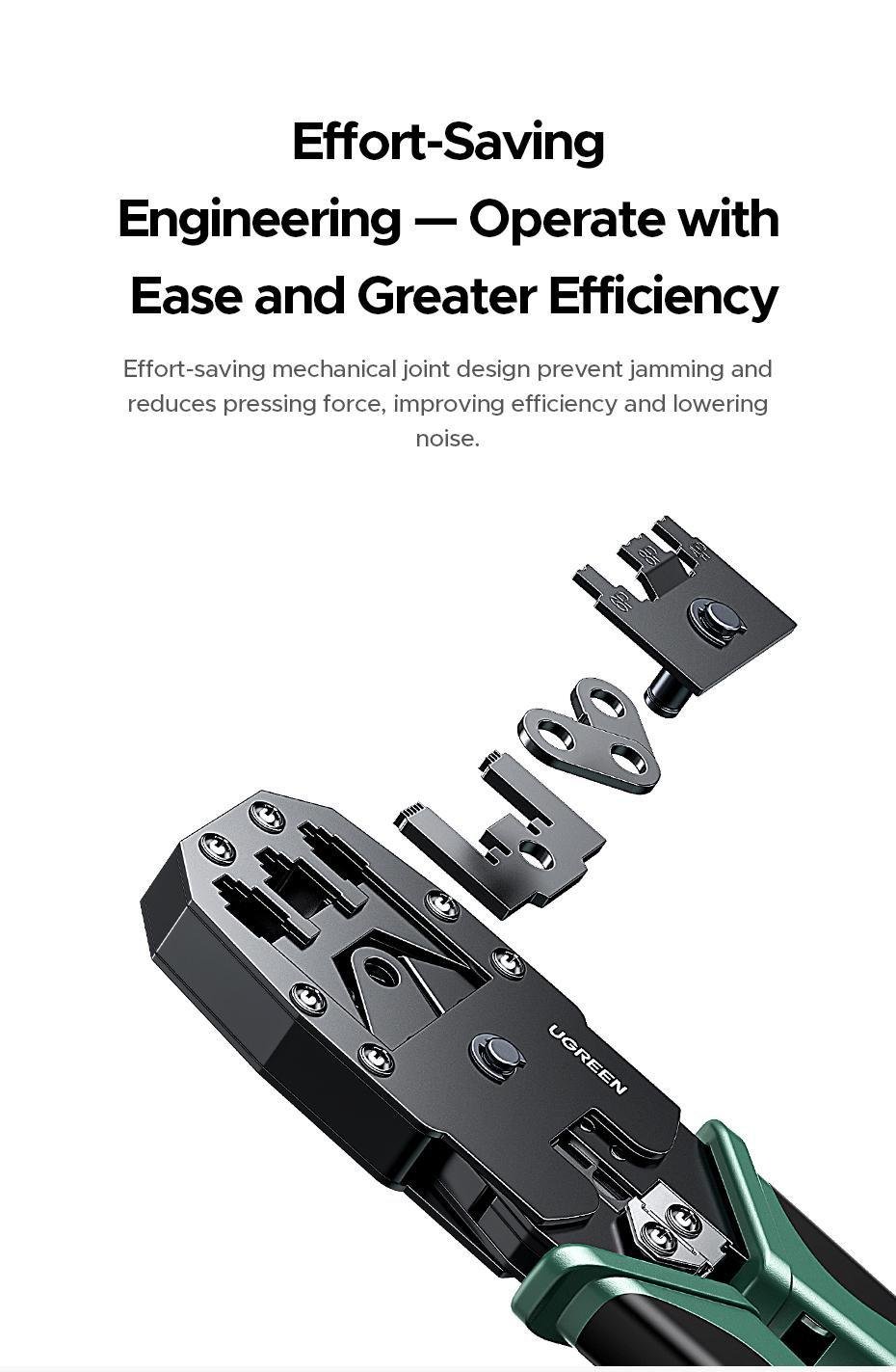 Кримпер для коннекторов Ugreen RJ45 RJ12 RJ11 8P 6P 4P 196 мм (29516821) - фото 7 Кримпер для коннекторов Ugreen RJ45 RJ12 RJ11 8P 6P 4P 196 мм (29516821) - фото 7