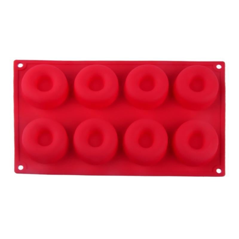 Форма силиконовая 8 яч. 29х17х2 см Ø 6,1 см 1 шт. Красный (ХК0829ф07)