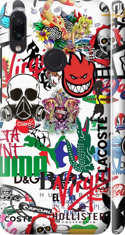 Чохол на Xiaomi Redmi Note 7 Many different logos (4022m-1639-42517)